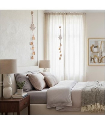 Colgante Mano Fatima de Madera con Detalles en Oro - Decoración Elegante para el Hogar