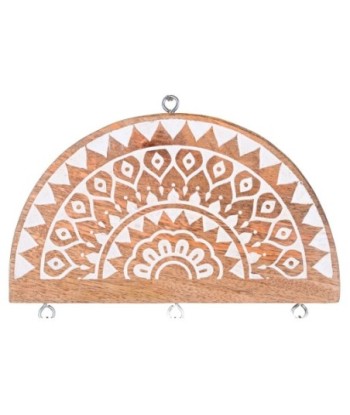 Colgante de Madera Decorativo con Diseño Étnico y Campanillas