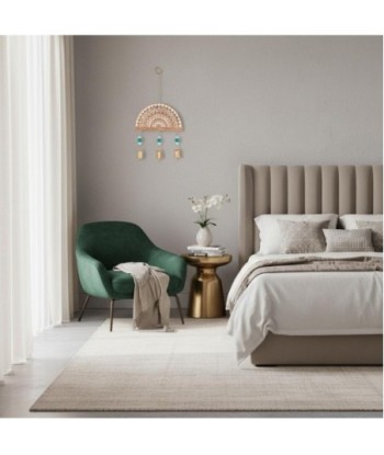Colgante de Madera Decorativo con Diseño Étnico y Campanillas