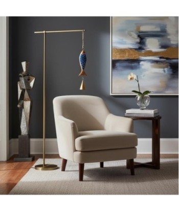 Colgante Pez de Madera Decorativa Azul con Detalles Artísticos