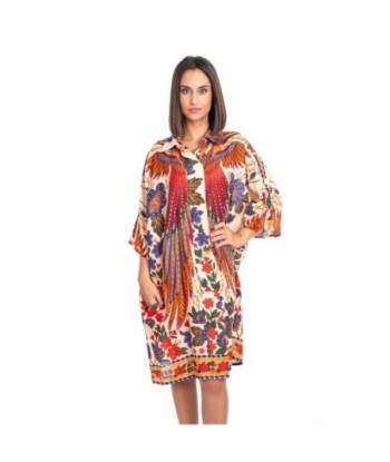 Camisa mujer verde estampada de manga ¾, 100% algodón, estilo camisero, ideal para ocasiones informales y elegantes,