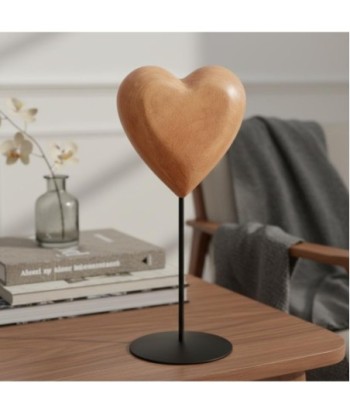 Figura Corazón de Madera Natural para Decoración del Hogar