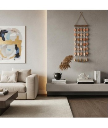 Colgante de madera decorativo con cuentas estilo bohemio