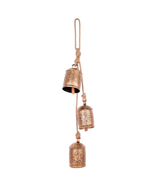 Cencerros de metal en tono dorado para decoración colgante