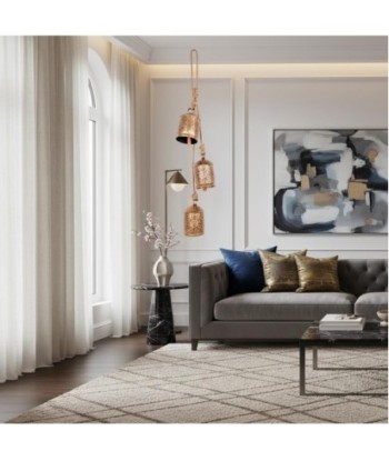 Cencerros de metal en tono dorado para decoración colgante