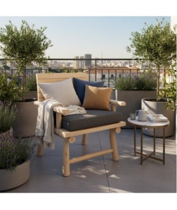 Sillón de Madera de Teka - Estilo Natural y Rústico para Interior y Exterior