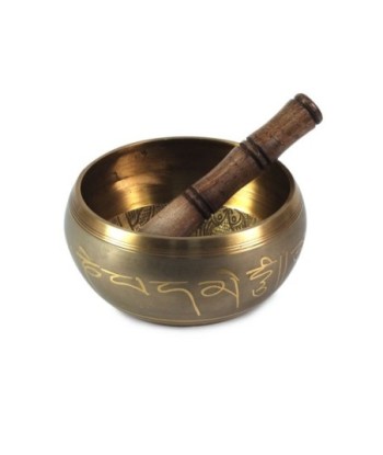 ORIGEN Home Decor Cuenco bowl tibetano Complementos Natura | Cuenco Bol Dorado Redondo - 6x12x12cm