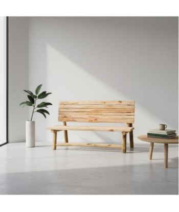 Banco de Madera de Teka - Estilo Natural para Jardín o Terraza