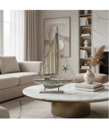 Barco Velero L MDF - Decoración náutica, estilo rústico y elegante