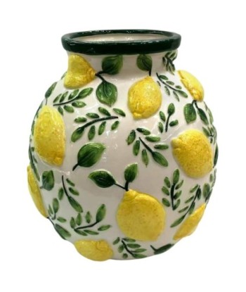 Jarrón Limones S de Dolomita - Estilo Rústico para Decoración