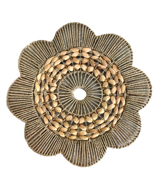 Adorno Pared Flor L de Palma y Hierba Marina - Estilo Natural y Orgánico