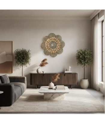 Adorno Pared Flor L de Palma y Hierba Marina - Estilo Natural y Orgánico