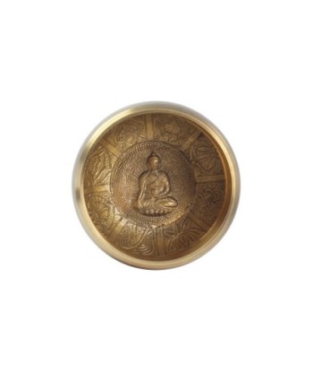 ORIGEN Home Decor Cuenco bowl tibetano Complementos Natura | Cuenco Bol Dorado Redondo - 6x12x12cm