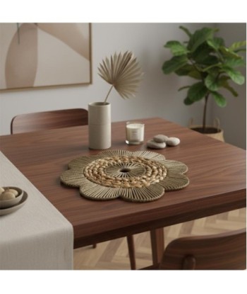 Adorno Pared Flor S de Palma y Hierba Marina - Decoración Natural para Jardín