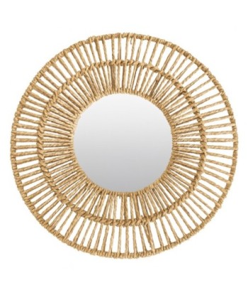Espejo de Palma y Hierba Marina - Diseño Natural para Decoración