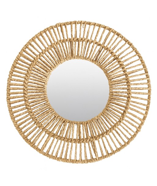 Espejo de Palma y Hierba Marina - Diseño Natural para Decoración