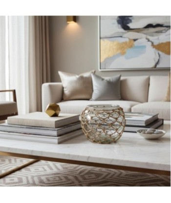 Portavelas de Palma y Hierba Marina - Decoración Natural para Interiores y Exteriores
