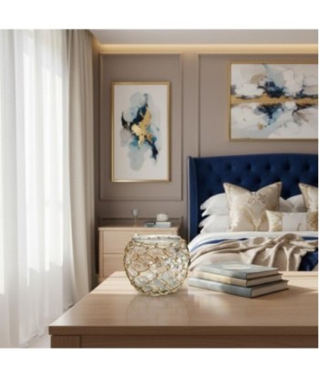 Portavelas de Palma y Hierba Marina - Decoración Natural para Interiores y Exteriores
