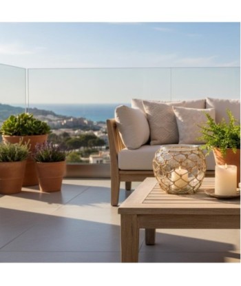 Portavelas de Palma y Hierba Marina - Decoración Natural para Interiores y Exteriores