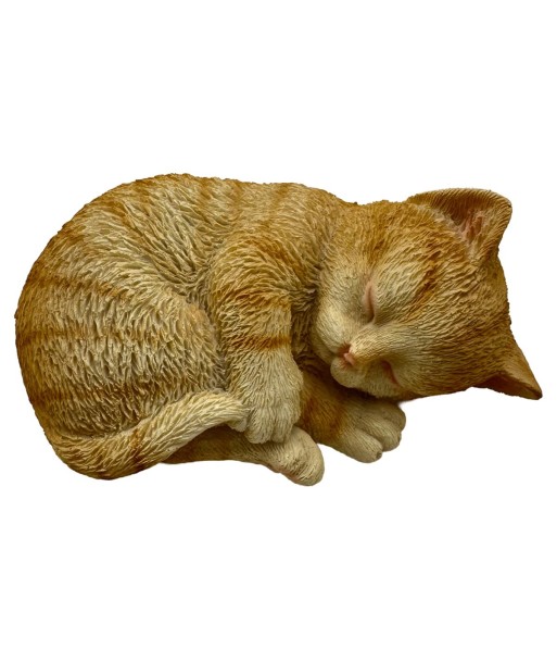 Figura de Gato Acostado en Resina - Decoración Tierna para el Hogar