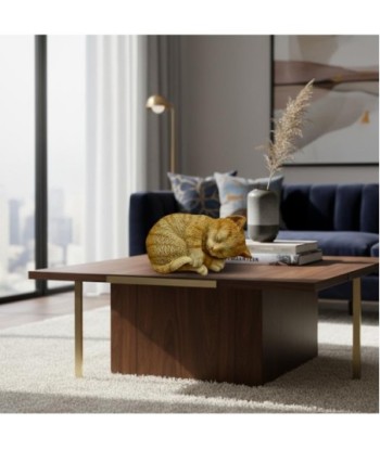 Figura de Gato Acostado en Resina - Decoración Tierna para el Hogar