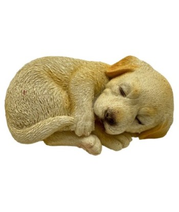 Figura de Perro Acostado de Resina  Decoración Realista y Tierna