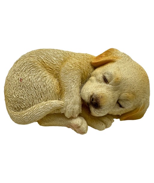 Figura de Perro Acostado de Resina  Decoración Realista y Tierna