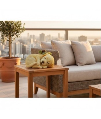 Figura de Perro Acostado de Resina  Decoración Realista y Tierna