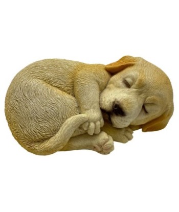 Figura de Perro Acostado de Resina - Estilo Realista para Decoración
