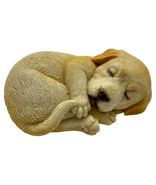 Figura de Perro Acostado de Resina - Estilo Realista para Decoración