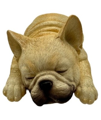 Figura de Perro Acostado de Resina - Estilo Realista para Decoración