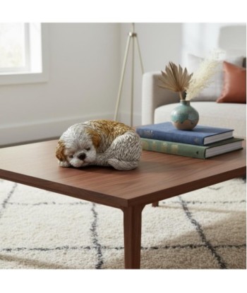 Figura de Perro Acostado de Resina - Estilo Realista para Decoración del Hogar