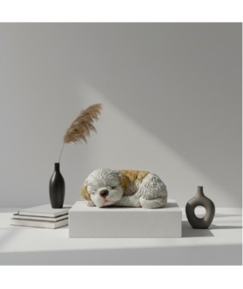 Figura de Perro Acostado de Resina - Decoración Llamativa