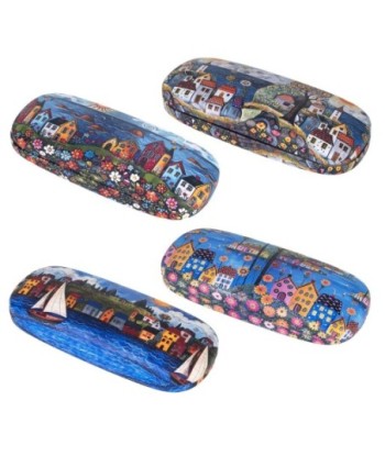 Estuche 4U en PVC con diseño colorido, ideal para gafas de sol y lectura