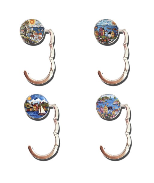 Colgador 4U de metal con diseño artístico colorido, práctico y decorativo
