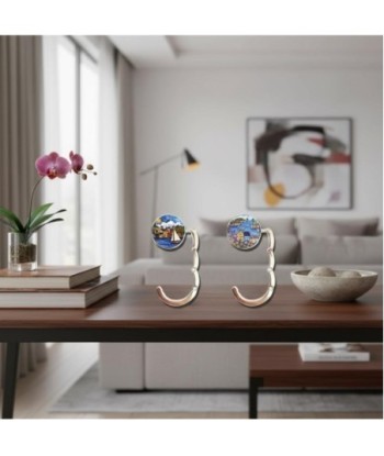 Colgador 4U de metal con diseño artístico colorido, práctico y decorativo