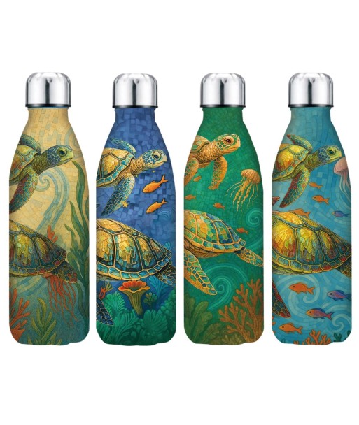 Botella Térmica de Acero Inoxidable con Tortugas y Caja Regalo | Capacidad 500ml