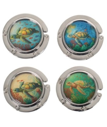 Perchero Colgador 4U de Metal con Diseño Artístico de Tortugas