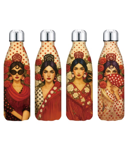 Botella Térmica Flamenca de Acero Inoxidable - Diseño Único, 500ml