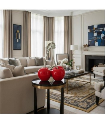 Figura de cerezas de resina | Decoración moderna y vibrante