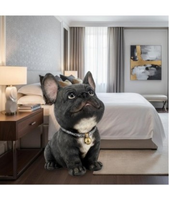 Figura de Perro Bulldog de Resina - Estilo Decorativo para el Hogar