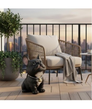 Figura de Perro Bulldog de Resina - Estilo Decorativo para el Hogar