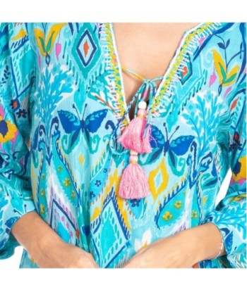 Kurta Multicolor para Mujer - Moda Isla Bonita, Estilo Floral, 100% Algodón, Perfecto para Ocasiones Especiales