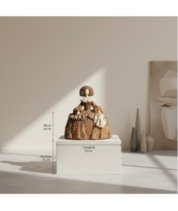 Figura Menina en Resina - Decoración Vintage con Estilo Clásico