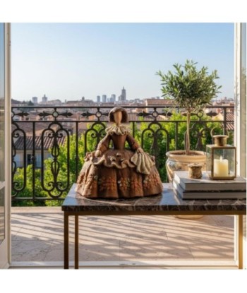 Figura Menina de Resina Decorativa en Estilo Clásico