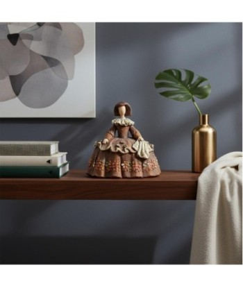 Figura Menina de Resina Decorativa en Estilo Clásico