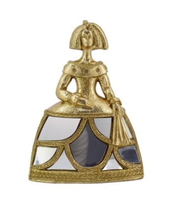 Figura Menina 2U de Resina Dorada - Decoración Elegante y Original