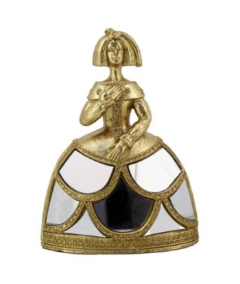 Figura Menina 2U de Resina Dorada - Decoración Elegante y Original