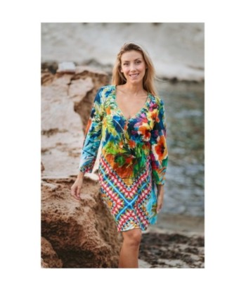 Kurta Azul para Mujer - Moda Bohemia, 100% Algodón, Estilo Floral, Ideal para Ocasiones Especiales y Diarias,