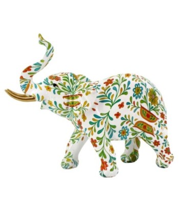 Figura de Elefante de Resina Decorativa - Estilo Floral Único